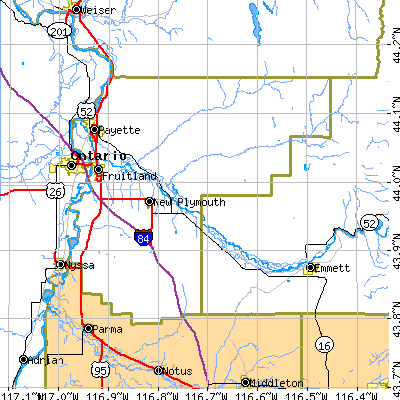 Payette County close-up map