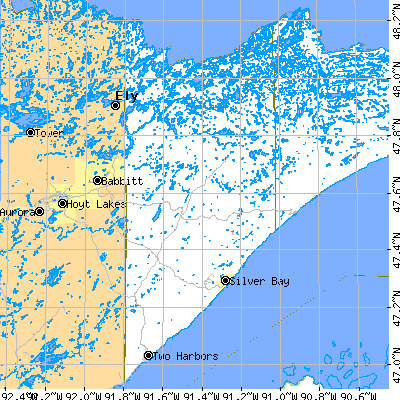 Lake County close-up map