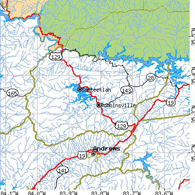 Graham County close-up map