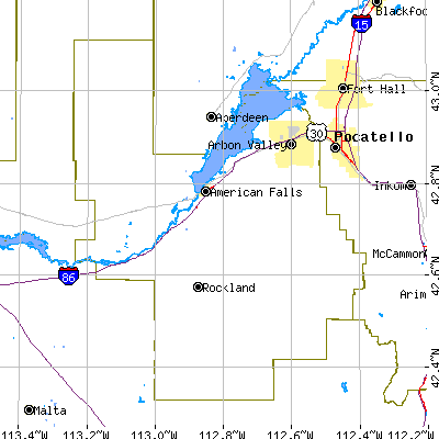 Power County close-up map