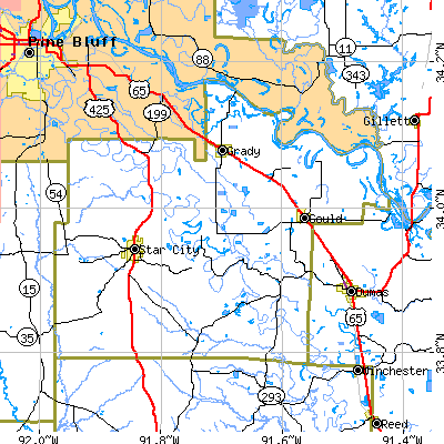Lincoln County close-up map