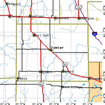 Benton County close-up map
