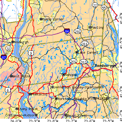 Putnam County close-up map