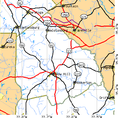 Greene County close-up map