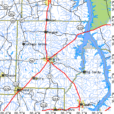 Henry County close-up map