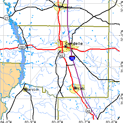 Crisp County close-up map