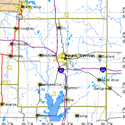 Jefferson County close-up map
