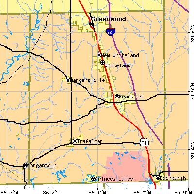 Johnson County close-up map