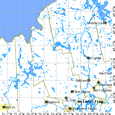 Franklin County close-up map