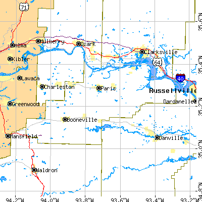 Logan County close-up map