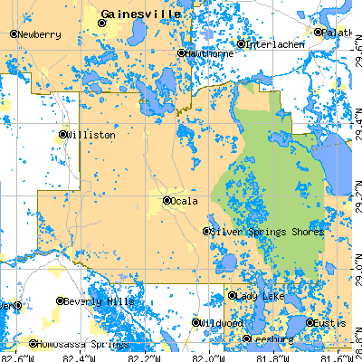 Marion County close-up map