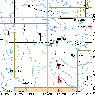 Jackson County close-up map