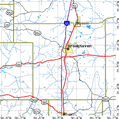 Lincoln County close-up map
