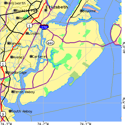 Richmond County close-up map