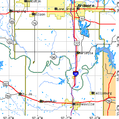 Love County close-up map