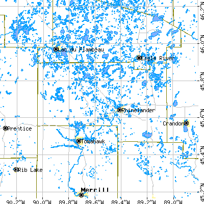 Oneida County close-up map