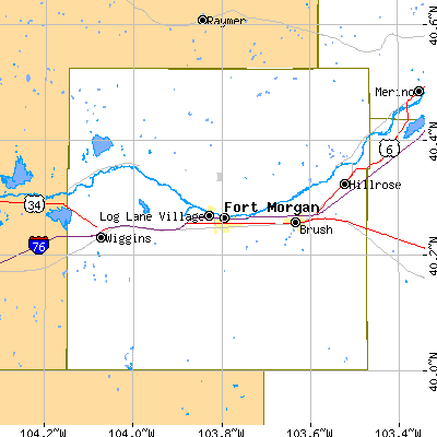 Morgan County close-up map
