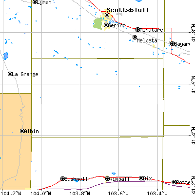 Banner County close-up map