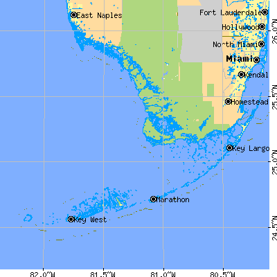 Monroe County close-up map