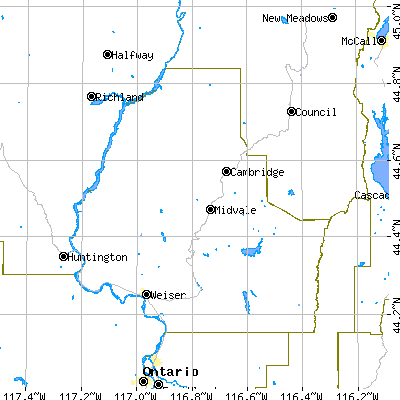 Washington County close-up map