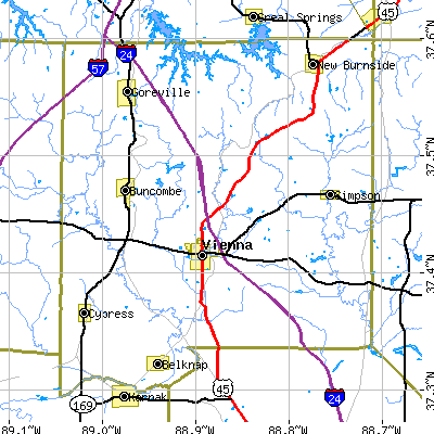 Johnson County close-up map