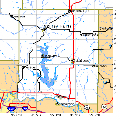 Jefferson County close-up map