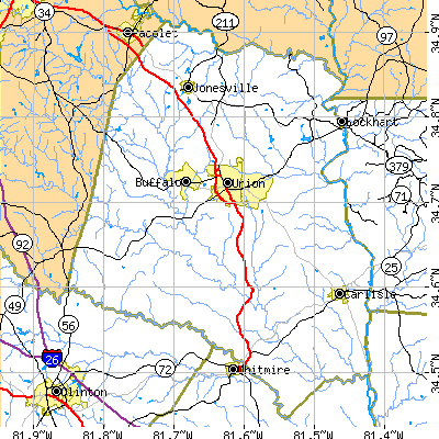 Union County close-up map