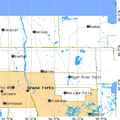 Marshall County close-up map