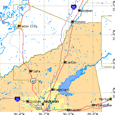 Madison County close-up map