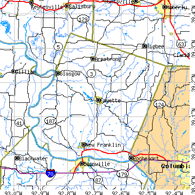 Howard County close-up map