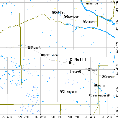 Holt County close-up map