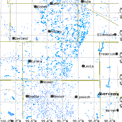 McPherson County close-up map