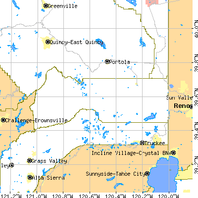 Sierra County close-up map