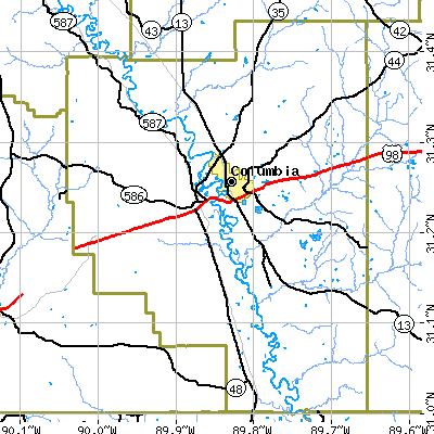 Marion County close-up map