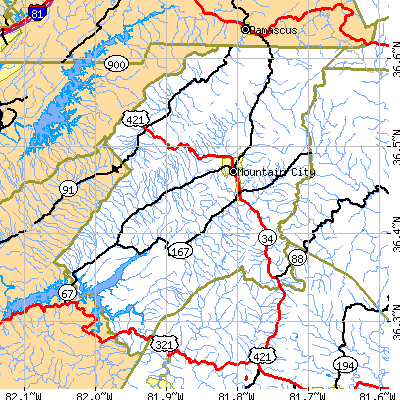 Johnson County close-up map
