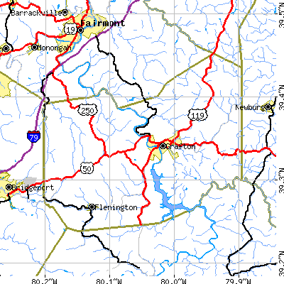 Taylor County close-up map