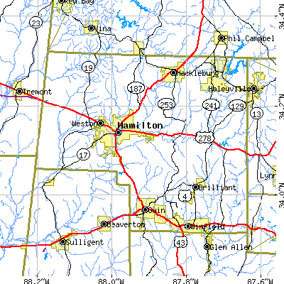 Marion County close-up map