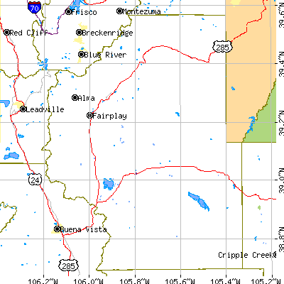 Park County close-up map