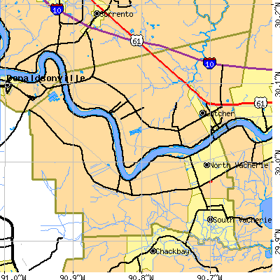 St. James Parish close-up map