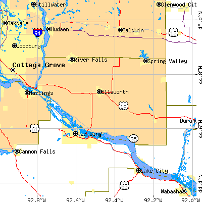 Pierce County close-up map