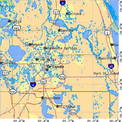 Orange County close-up map