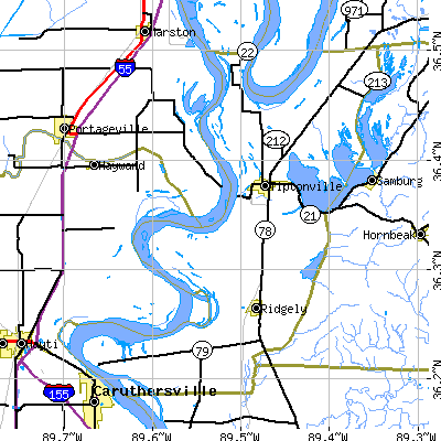 Lake County close-up map