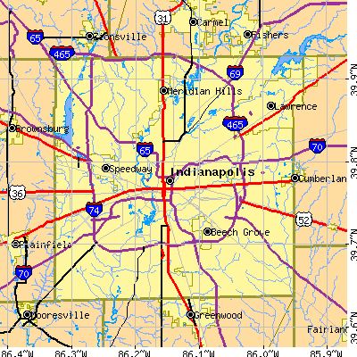Marion County close-up map