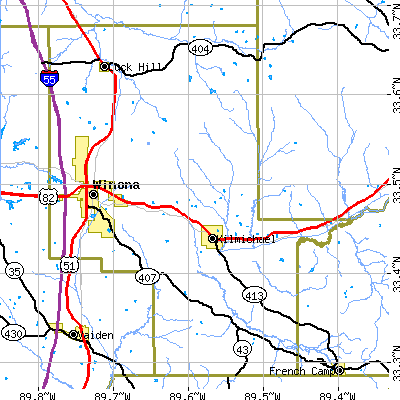 Montgomery County close-up map