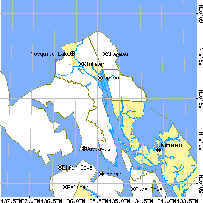 Haines Borough close-up map