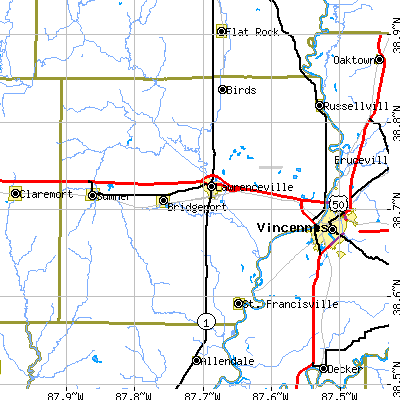 Lawrence County close-up map