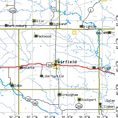 Jefferson County close-up map