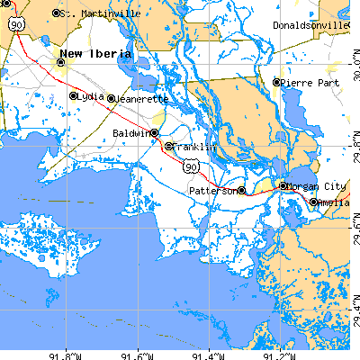 St. Mary Parish close-up map