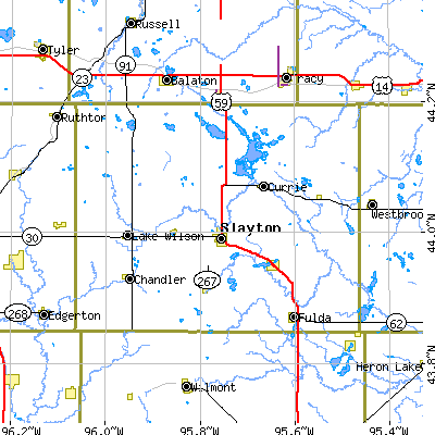 Murray County close-up map
