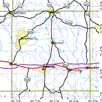 Newton County close-up map